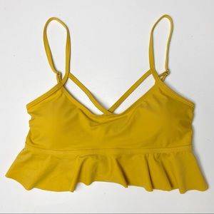 Zola Bikini Top with Ruffle Yellow
